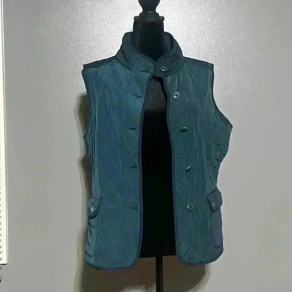 Talbots Petite, Vest, size M, Green